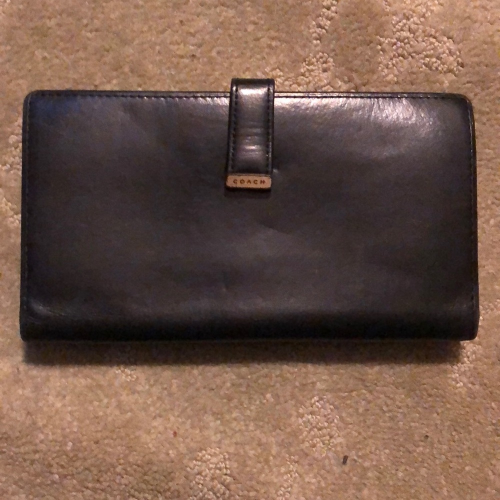 Vintage Coach Black Leather Wallet